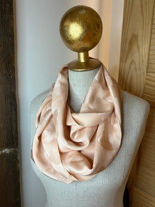 Coral Abstract 100% Silk Scarf