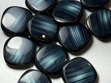 Load image into Gallery viewer, Navy Blue Duet Square Buttons.    Price per Button