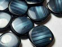 Load image into Gallery viewer, Navy Blue Duet Square Buttons.    Price per Button