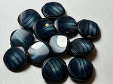 Load image into Gallery viewer, Navy Blue Duet Square Buttons.    Price per Button