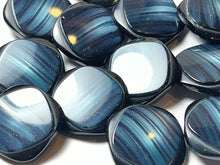 Load image into Gallery viewer, Navy Blue Duet Square Buttons.    Price per Button