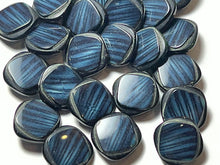 Load image into Gallery viewer, Navy Blue Duet Square Buttons.    Price per Button
