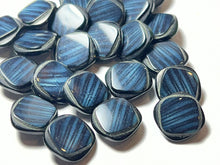 Load image into Gallery viewer, Navy Blue Duet Square Buttons.    Price per Button