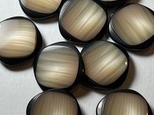 Load image into Gallery viewer, Beige &amp; Brown Duet Square Buttons.    Price per Button