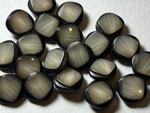 Load image into Gallery viewer, Beige &amp; Brown Duet Square Buttons.    Price per Button