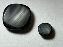 Load image into Gallery viewer, Grey Duet Square Buttons.    Price per Button