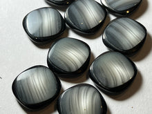 Load image into Gallery viewer, Grey Duet Square Buttons.    Price per Button