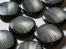 Load image into Gallery viewer, Grey Duet Square Buttons.    Price per Button