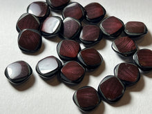 Load image into Gallery viewer, Bordeaux Duet Square Buttons.    Price per Button