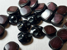 Load image into Gallery viewer, Bordeaux Duet Square Buttons.    Price per Button