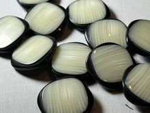 Load image into Gallery viewer, Ecru Duet Square Buttons.    Price per Button