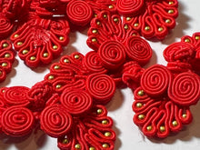 Load image into Gallery viewer, Chinese Red Frog Closure with Beads    Price per Frog