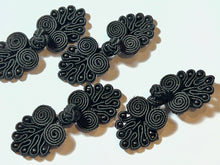 Load image into Gallery viewer, Black Frog Closure with Beads    Price per Frog