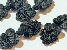 Load image into Gallery viewer, Black Frog Closure with Beads    Price per Frog