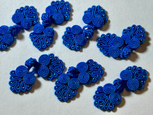Load image into Gallery viewer, Neon Royal Blue  Frog Closure with Beads    Price per Frog