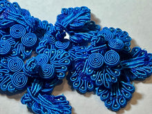 Load image into Gallery viewer, Neon Royal Blue  Frog Closure with Beads    Price per Frog