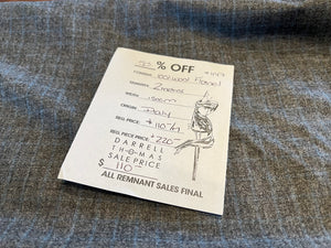 #1147 100% Wool Flannel Check Suiting Remnant