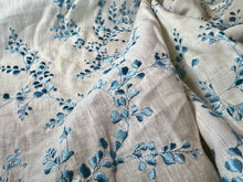 Load image into Gallery viewer, Laura Ashley 100%  Linen Embroidery  1/4 Metre Price