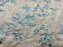 Load image into Gallery viewer, Laura Ashley 100%  Linen Embroidery  1/4 Metre Price