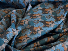 Load image into Gallery viewer, Little Eustacia Teal &amp; Airforce Blue Liberty of London 100% Cotton Tana Lawn     1/4 Meter Price