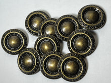 Load image into Gallery viewer, Antique Gold Cut Metal Button    Price per Button