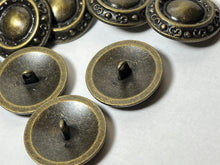 Load image into Gallery viewer, Antique Gold Cut Metal Button    Price per Button