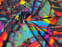 Load image into Gallery viewer, Bright Kaleidoscope 95% Bamboo 5% Spandex     1/4 Meter Price