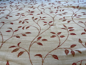 Parkertex Painted Leaves 100% Linen   1/4 Metre Price