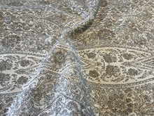 Load image into Gallery viewer, #1601  Grey &amp; White Paisley Crypton Remnant 90% off!!