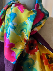 Floral Wool & Silk Scarf