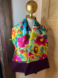 Floral Wool & Silk Scarf