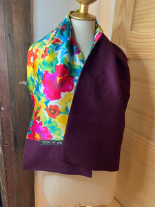 Floral Wool & Silk Scarf