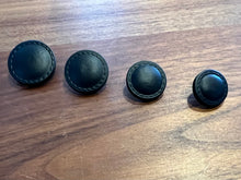 Load image into Gallery viewer, Flat Top Black Leather Buttons.   Price per Button