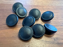 Load image into Gallery viewer, Flat Top Black Leather Buttons.   Price per Button