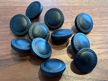 Load image into Gallery viewer, Flat Top Black Leather Buttons.   Price per Button