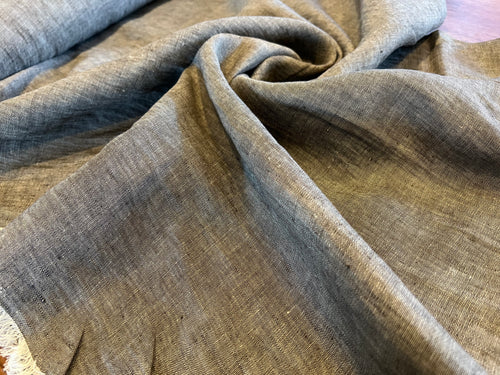 Designer Grey Mix 100% Linen     1/4 Meter Price