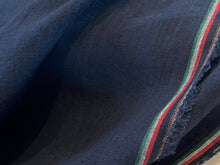 Load image into Gallery viewer, Designer Smokey Navy 100% Linen     1/4 Meter Price