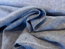 Load image into Gallery viewer, Designer Blue Chambray Mix 100% Linen     1/4 Meter Price