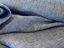 Load image into Gallery viewer, Designer Blue Chambray Mix 100% Linen     1/4 Meter Price