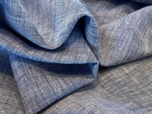 Load image into Gallery viewer, Designer Blue Chambray Mix 100% Linen     1/4 Meter Price