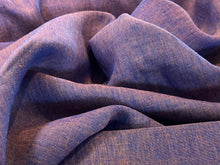 Load image into Gallery viewer, Designer Violet &amp; Blue Chambray Mix 100% Linen     1/4 Meter Price
