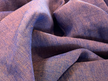 Load image into Gallery viewer, Designer Violet &amp; Blue Chambray Mix 100% Linen     1/4 Meter Price