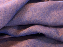 Load image into Gallery viewer, Designer Violet &amp; Blue Chambray Mix 100% Linen     1/4 Meter Price