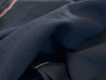 Load image into Gallery viewer, Designer Marine Navy 100% Linen     1/4 Meter Price