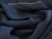 Load image into Gallery viewer, Designer Marine Navy 100% Linen     1/4 Meter Price