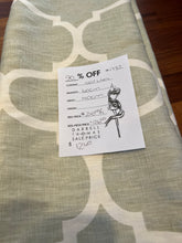 Load image into Gallery viewer, #1732 Windsor Smith Celery Riad 100% Linen Remnant 90% OFF!!!