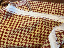 Load image into Gallery viewer, #1736 Red &amp; Tan Herringbone printed 100% Cotton Remnant 90% OFF!!!