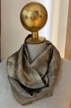 Load image into Gallery viewer, Antique Gold  100% Silk Charmeuse Infinity Scarf
