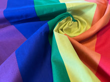 Load image into Gallery viewer, Large  100% Cotton Rainbow Pride.  1/4 Metre Price