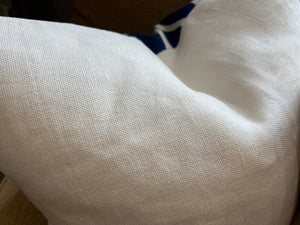 Designer Blue & White Ribbon Square Pillows    Price per Pillow Cover